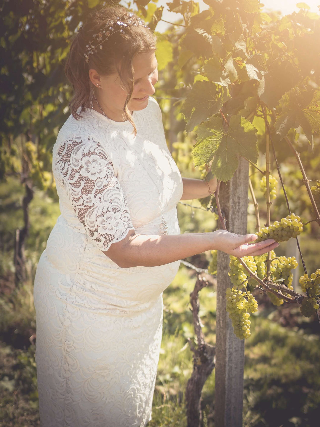 Braut-Weinberge-Hochzeitsfotografie